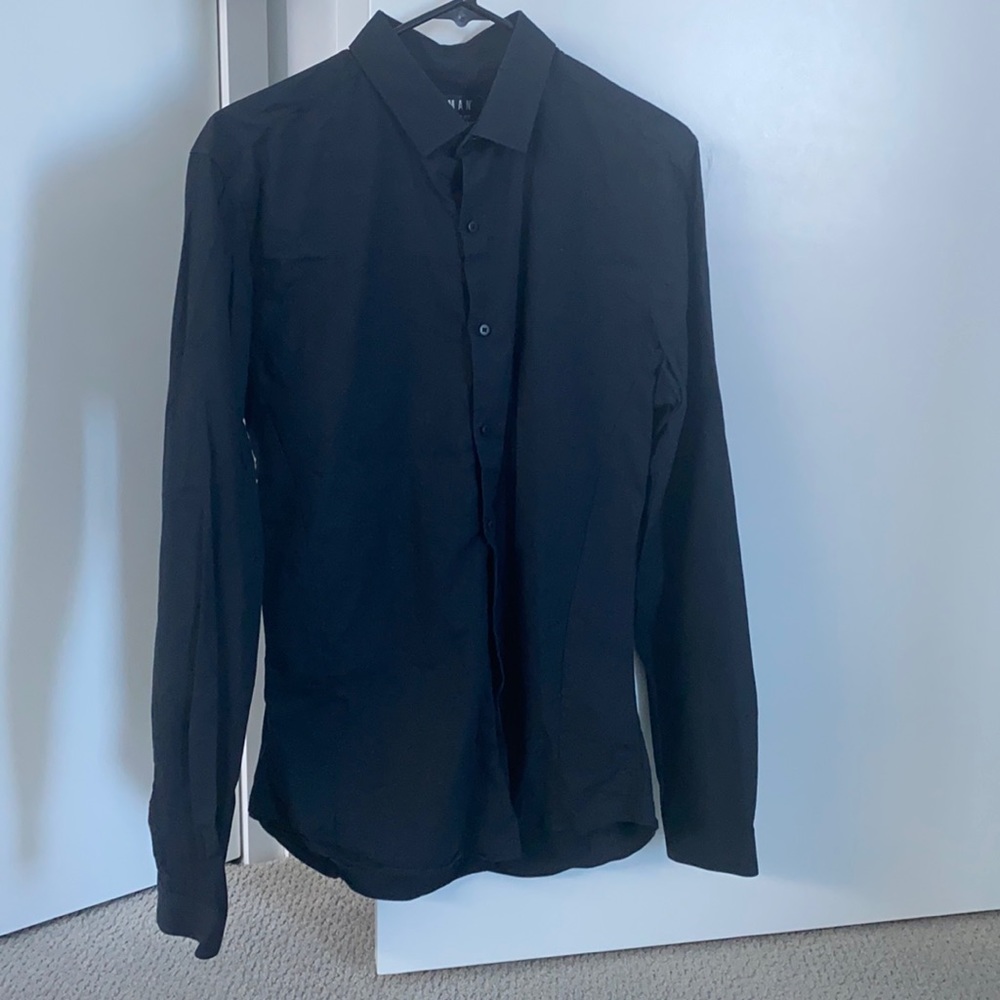 Topman stretch skinny fit shirt